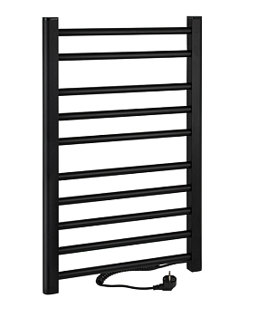 Полотенцесушитель электрический Черный лесенка 10 перекладин 800*500*90 мм 260W BRIMIX